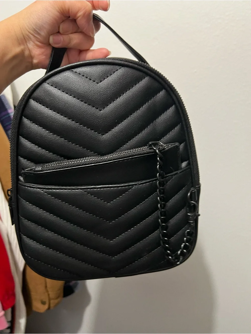 Clair’s Quilted Black Mini Backpack Purse - Sleek Women’s Bag